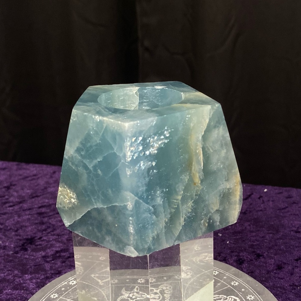 Blue Onyx Candle Holders 💙⚪️💙